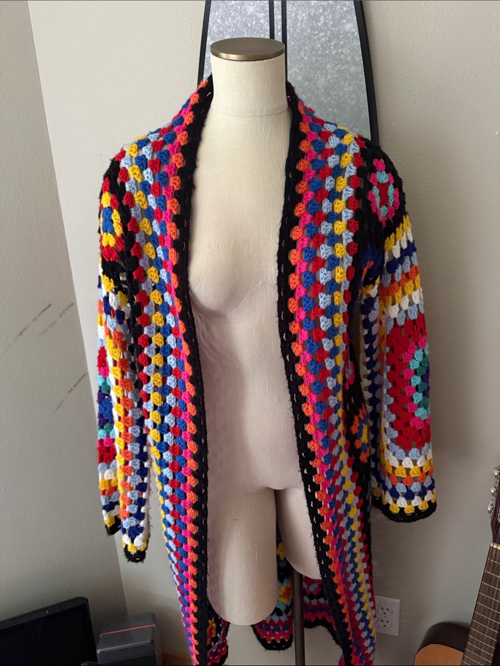 Boho Gorgeous crochet colorful sweater Dreamers